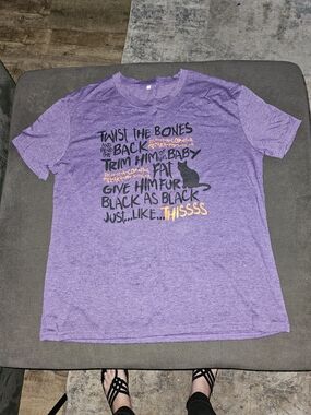 Purple Short Sleeve Graphic Tee - Unbranded